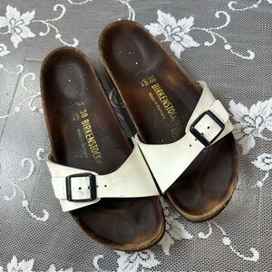 Birkenstock Madrid One Strap Sandal in White Sz 38